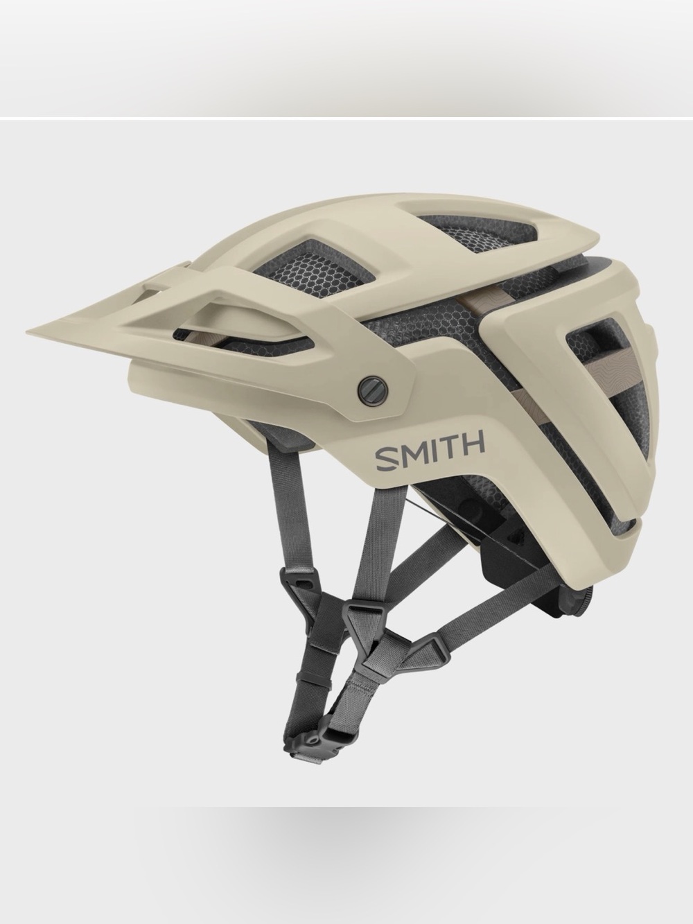 SMITH Matte Chalk Forefront 3 Bike Helmet - White and Black